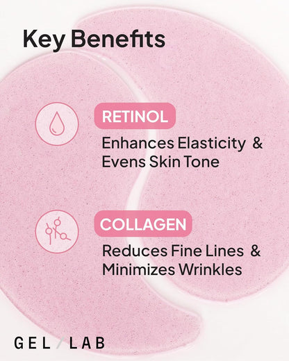 RENEW Collagen & Retinol Under Eye Gel Patches – Korean Hydrating Eye Mask