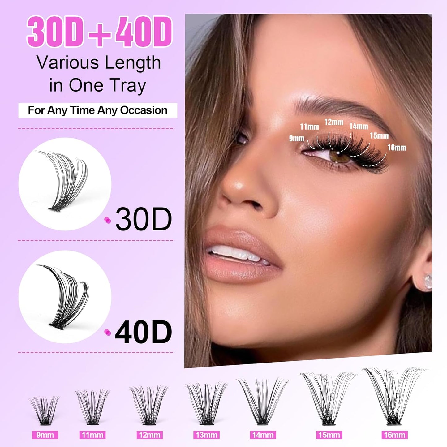 Lash Extension DIY Kit - 280 Cluster Lashes