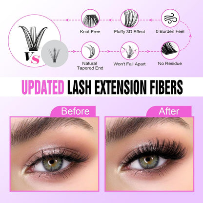 Lash Extension DIY Kit - 280 Cluster Lashes