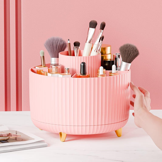 360° Rotate Makeup Brush Holder Organizer