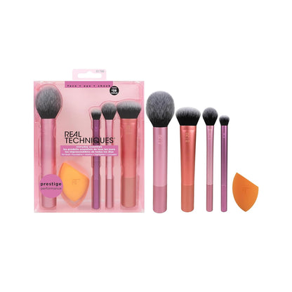 Makeup Brush Set - 5 Brushes & Sponge - Vegan